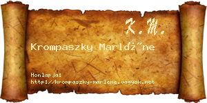 Krompaszky Marléne névjegykártya